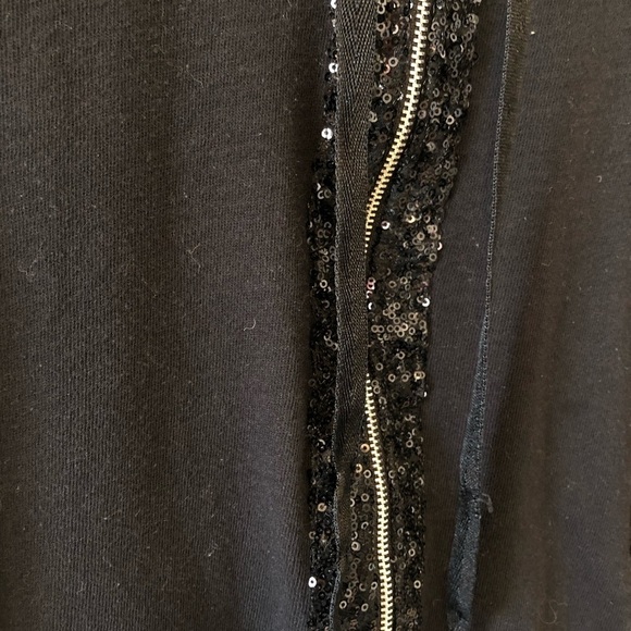 juicy Couture Black Sequin Zip Up Hoody. - Picture 5 of 10